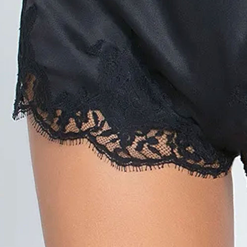Lise Charmel 'Splendeur Soie' Black Silk Shorts/French Knickers (detail) | Exceptional Luxury Lingerie | Sandra Dee