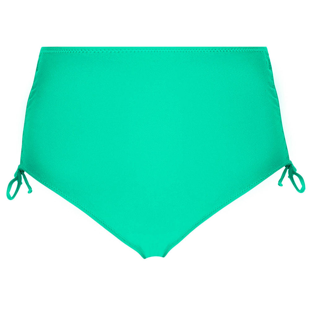'La Chiquissima' High Waist Bikini Brief in Mer Emeraude (Emerald Green), by Antigel  (pack shot, front).