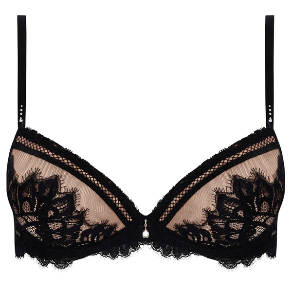 Desirs De Venise Demi Cut Bra in Black