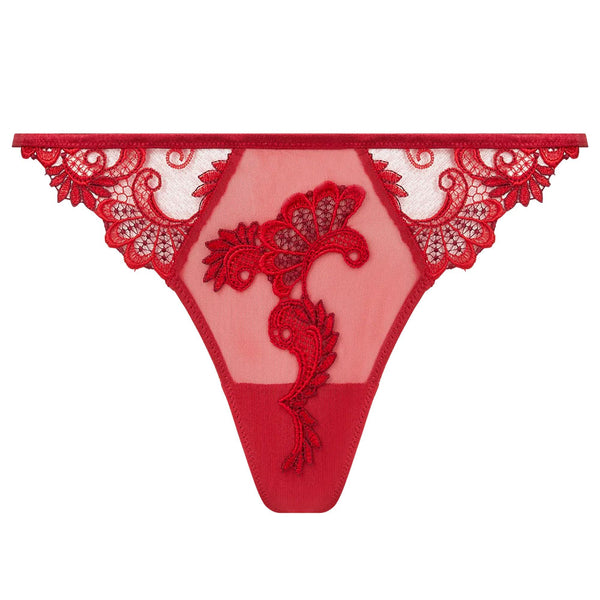 Lise Charmel 'Dressing Floral' Red G-String | Sandra Dee