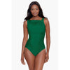 Miraclesuit Rock Solid collection 'Avra' Shaping Swimsuit in Malachite Green