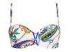 'Odysee Cashmer' (Multi) Padded Underwired Bikini Top, by Lise Charmel (pack shot, front).