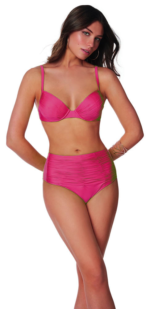 Roidal Ceylan-Touch collection 'Violeta' Underwired Bikini & Brief in Shocking Pink