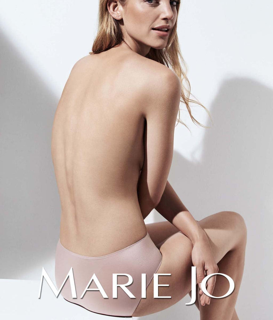Model wearing 'Color Studio' lingerie in Patine, by Marie Jo.