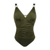 Lise Charmel 'Sublime Drape'  Non-underwired Swimsuit (Khaki/Green)