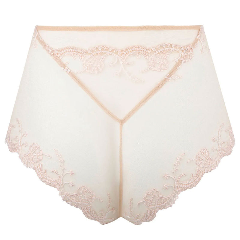 Lise Charmel 'Splendeur Soie' Nude/Dusky Pink Silk High Waisted Shorty High Waist Brief Lise Charmel