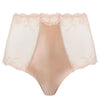 'Splendeur Soie' Nude/Peach High Waisted Shorty, by Lise Charmel (pack shot, front).