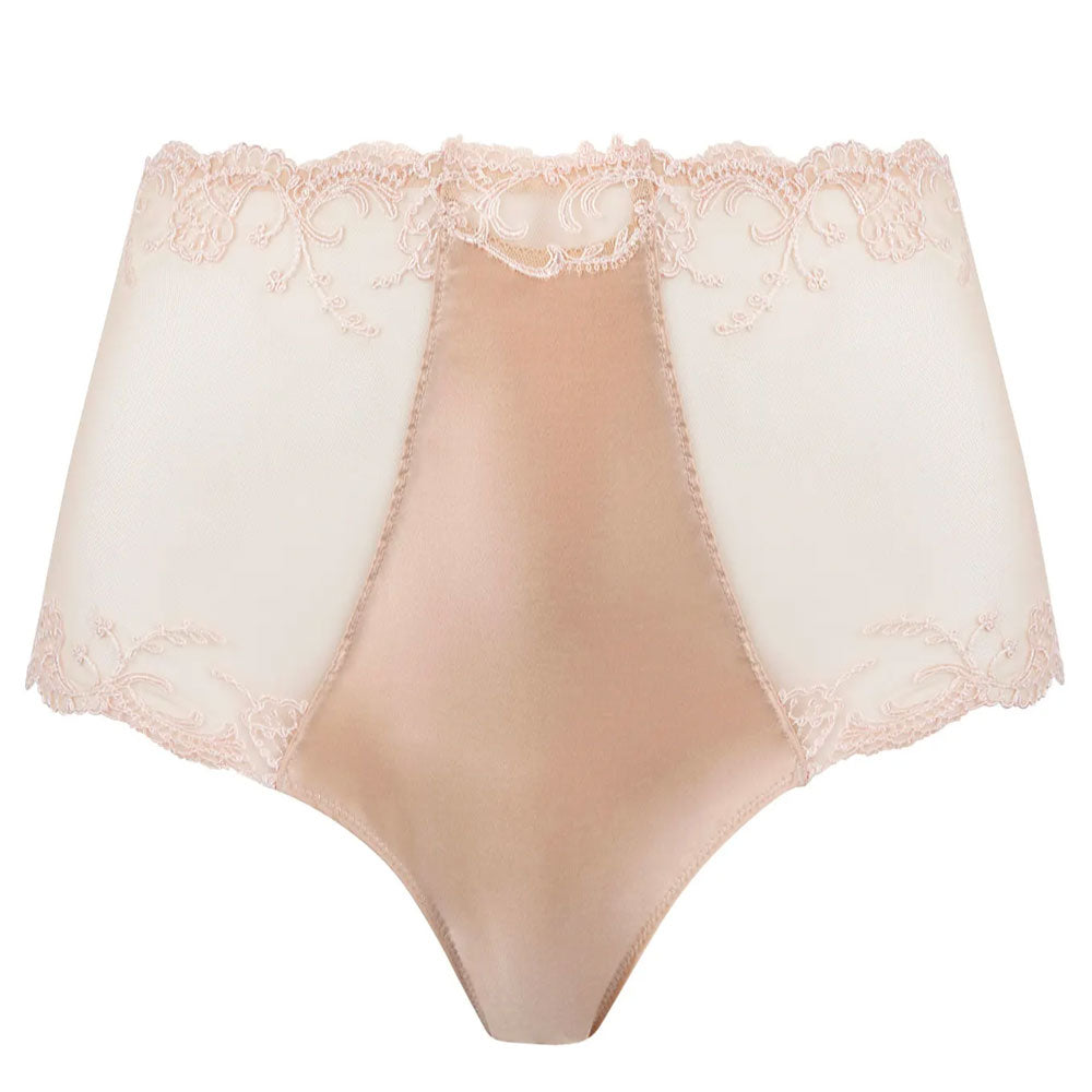 'Splendeur Soie' Nude/Peach High Waisted Shorty, by Lise Charmel (pack shot, front).