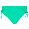 'La Chiquissima' Classic Bikini Brief in Mer Emeraude (Emerald Green), by Antigel  (pack shot, front).