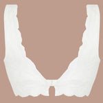 'Stricto Sensuelle' Ivory Plunge Bralette, by Antigel (pack shot, back) | Sandra Dee