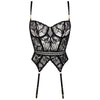 'After Hours' Black Basque, by Aubade (pack shot, front view).