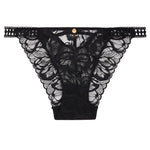 'After Hours' Black Italian Brief, by Aubade (pack shot, front view).