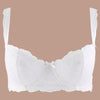 'Danse des Sens' Opal White Half Cup Bra, by Aubade (pack shot, front).