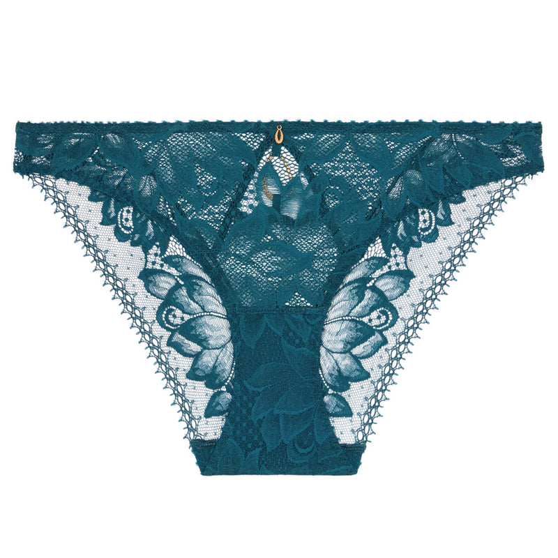 'Flawless Love' Venice Blue Italian Brief, by Aubade (pack shot, front view).