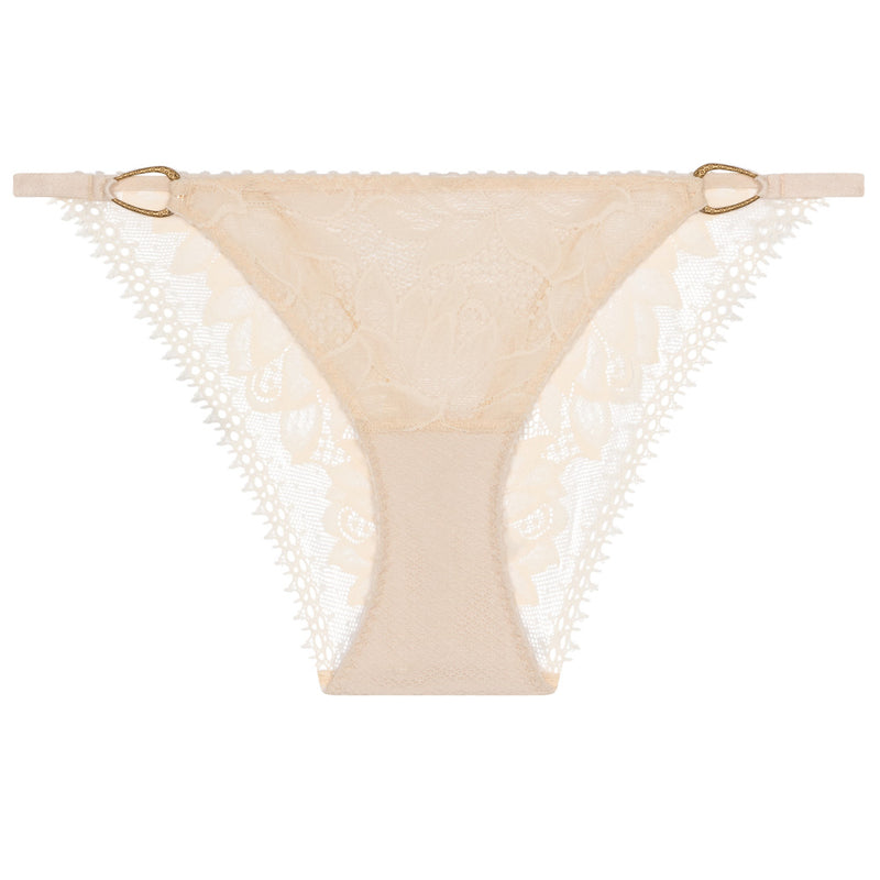 'Flawless Love' Pinkish Beige Mini-Coeur Brief, by Aubade (front view).