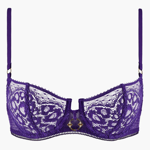 Pack shot of  'Illusion Fauve' Half Cup Bra in violet, by Aubade.