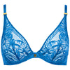 'Love Soul' Blue Plunge Triangle Bra, by Aubade (pack shot, front).