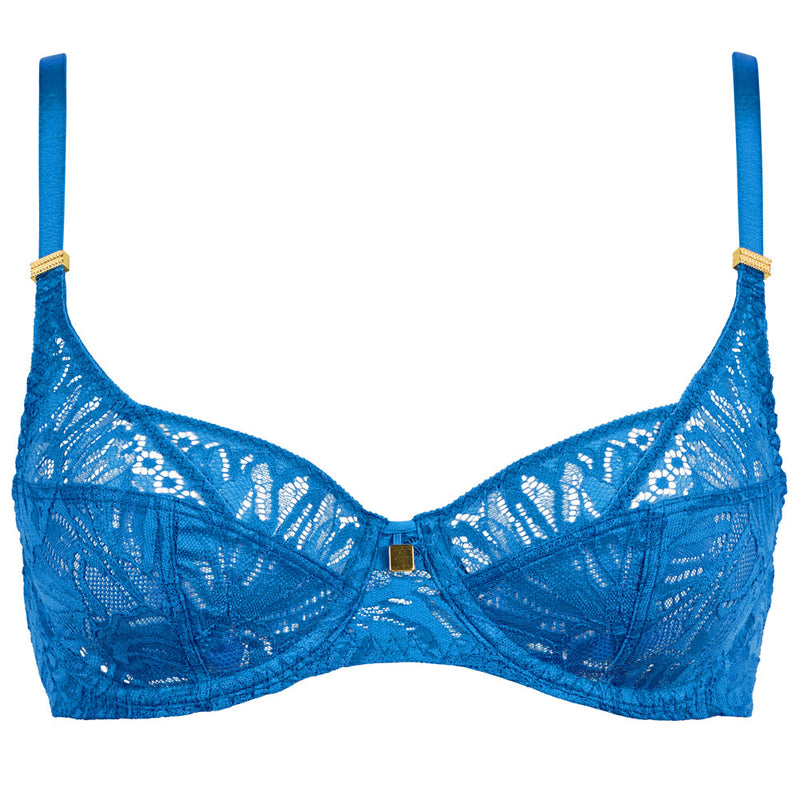 'Love Soul' Blue Full Cup Bra, by Aubade (pack shot front).