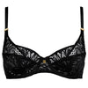 'Love Soul' Black Comfort Full Cup Bra, by Aubade (pack shot, front view).