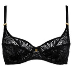 'Love Soul' Black Comfort Full Cup Bra, by Aubade (pack shot, front view).