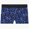 .'Fleur Bleue' Blue Boxer Short, by Aubade (pack shot, front view).