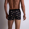 Model wearing 'Tarot' Boxer Short in Black, by Aubade (back view).