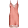 'Midnight Whisper' Warm Pink Silk Nightie, by Aubade (pack shot, front view).