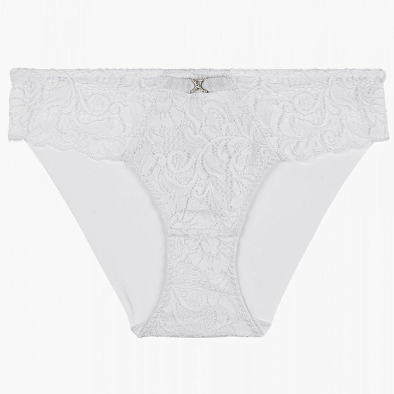 'Mon Bijou' White Brazilian Brief, by Aubade (pack shot, front).