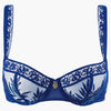 'Paranthese Tropicale' Half Cup Bra in Elek (Electric Blue) by Aubade (pack shot).
