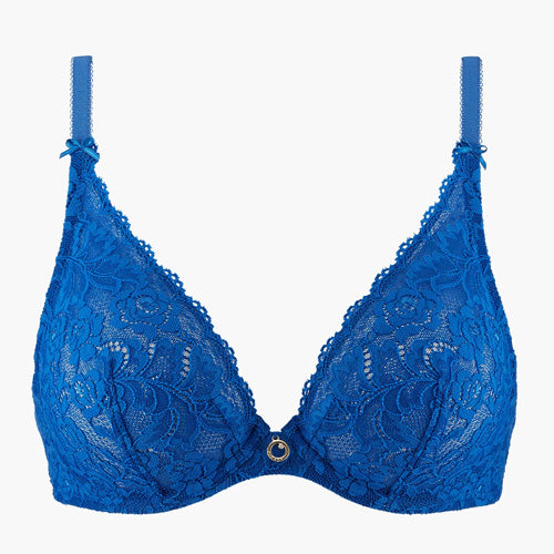 Aubade 'Rosessence' collection Triangle Plunge Bra in Magic Blue