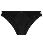 'Sheer Emotion' Black Brazilian Brief, by Aubade (pack shot, front view).