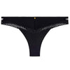 'Sheer Emotion' Black Tanga, by Aubade (pack shot, front view).