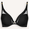 'Sheer Emotion' Black Bralette, by Aubade (pack shot, front view).