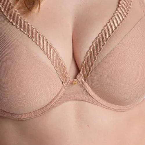 Aubade 'Sheer Emotion' Sand Plunge Triangle Bra