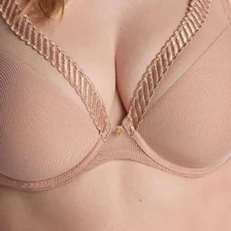 Aubade 'Sheer Emotion' Sand Plunge Triangle Bra