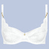 'Vibes' Pearl White Shoulder Full Cup Bra, by Aubade (pack shot, front view).