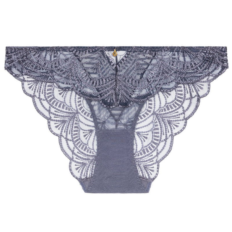 'Vibes' Denim Blue Italian Brief, by Aubade (pack shot, front view).