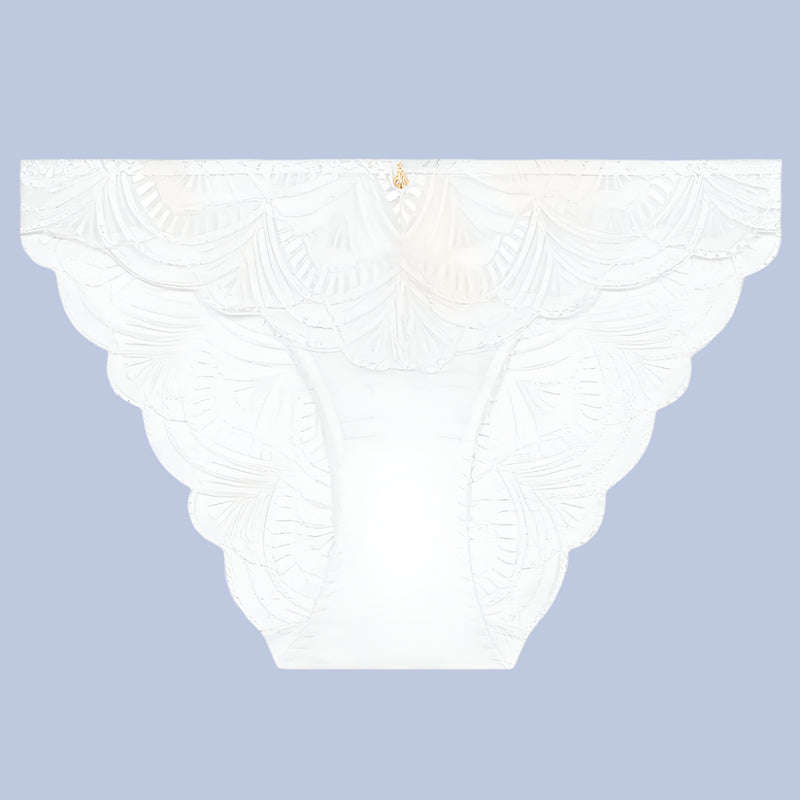 'Vibes' White Italian Brief, by Aubade (pack shot, front view).