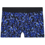 Model wearing 'Blue Flower' Men's Boxer Short, by Aubade (pack shot, front view).