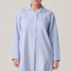 British Boxers Women's Brushed Cotton Westwood Blue Stripe Nightshirt