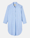 British Boxers Women's Brushed Cotton Westwood Blue Stripe Nightshirt