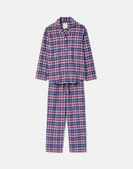 Women's Brushed Cotton Arran Tartan Pyjama Set, by British Boxers (pack shot, front).