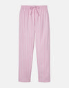 Women's Brushed Cotton Westwood Pink Stripe Pyjama Bottoms, by British Boxers (pack shot, front).