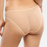 Model wearing 'Amour' Cream Brief, by Empreinte (back view, close up).