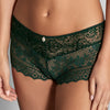 Model wearning 'Cassiopee' Shorty in Emerald, by Empreinte.