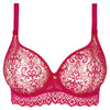 'Cassiopée' Lipstick (Cerise) Invisible Plunge Bra, by Empreinte (pack shot, front view).