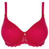 'Cassiopée' Lipstick (Cerise) Spacer Bra, by Empreinte (pack shot, front view).