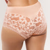 Model wearing 'Leia' Pale Pink Panty, by Empreinte (back view, close up).
