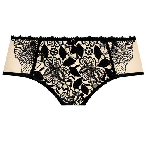 'Agathe' Shorty in Noir, by Empreinte (pack shot, front view)
