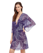 Model wearing 'Natural Essence' Beach Dress in Light Purple, by Gottex.